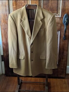 FENZIA EUROMODA 100% Italian CASHMERE Men's Sport Coat Blazer Mocha Brown 42L